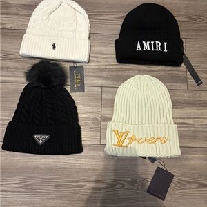 Designer Beanie Bundle — Polo, Amiri, Prada, Louis Vuitton Styles